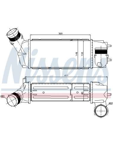 Radiador de aire de admisión Nissens 96515 - NISSENS INTERCOOLER PEUGEOT 3