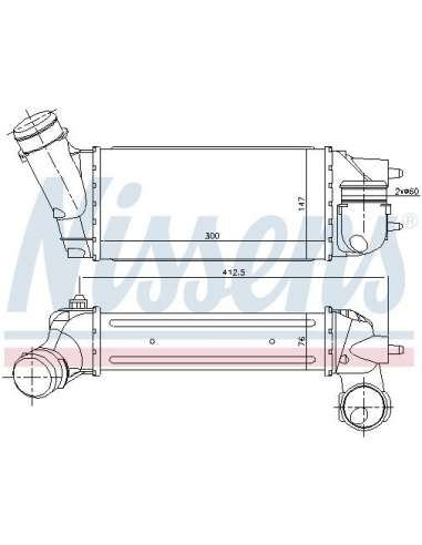 Radiador de aire de admisión Nissens 96518 - NISSENS INTERCOOLER PEUGEOT 3