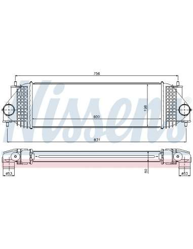 Radiador de aire de admisión Nissens 96525 - NISSENS INTERCOOLER SUZUKI GR