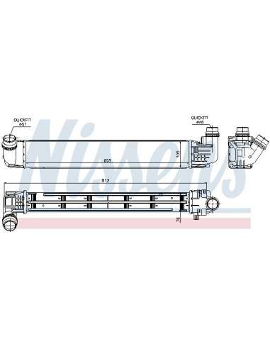 Radiador de aire de admisión Nissens 96533 - NISSENS INTERCOOLER DACIA DUS