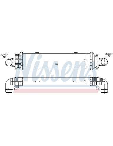 Radiador de aire de admisión Nissens 96534 - NISSENS INTERCOOLER MERCEDES