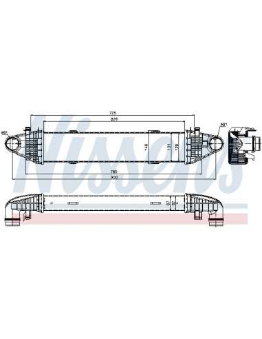 Radiador de aire de admisión Nissens 96535 - NISSENS INTERCOOLER MERCEDES