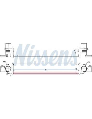 Radiador de aire de admisión Nissens 96536 - NISSENS INTERCOOLER FIAT FIOR