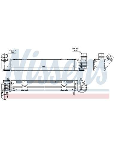 Radiador de aire de admisión Nissens 96543 - NISSENS INTERCOOLER RENAULT S