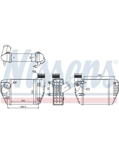 Radiador de aire de admisión Nissens 96544 - NISSENS INTERCOOLER AUDI A 6