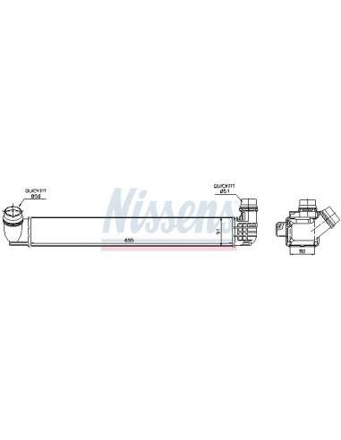 Radiador de aire de admisión Nissens 96545 - NISSENS INTERCOOLER RENAULT M