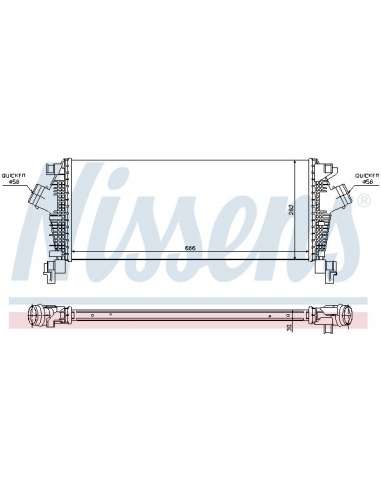 Radiador de aire de admisión Nissens 96547 - NISSENS INTERCOOLER VAUXHALL