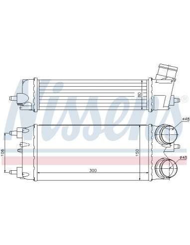 Radiador de aire de admisión Nissens 96553 - NISSENS INTERCOOLER FORD ECO