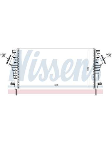 Radiador de aire de admisión Nissens 96554 - NISSENS INTERCOOLER VAUXHALL