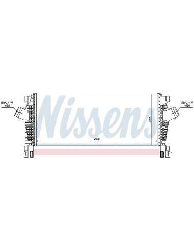 Radiador de aire de admisión Nissens 96555 - NISSENS INTERCOOLER OPEL ASTR