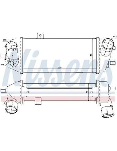 Radiador de aire de admisión Nissens 96558 - NISSENS INTERCOOLER HYUNDAI i