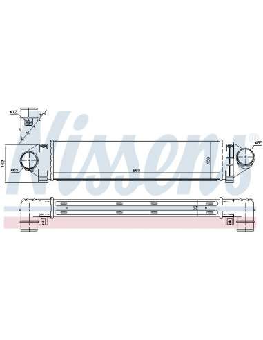 Radiador de aire de admisión Nissens 96561 - NISSENS INTERCOOLER FORD FOCU