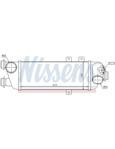 Radiador de aire de admisión Nissens 96562 - NISSENS INTERCOOLER HYUNDAI E