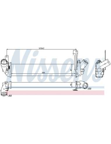 Radiador de aire de admisión Nissens 96563 - NISSENS INTERCOOLER RENAULT K