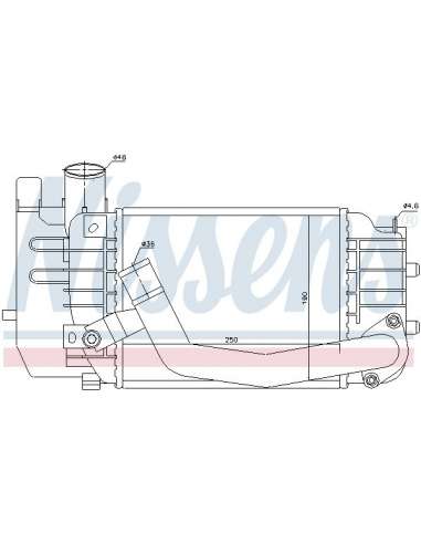 Radiador de aire de admisión Nissens 96565 - NISSENS INTERCOOLER TOYOTA VE