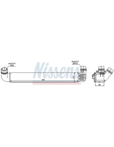 Radiador de aire de admisión Nissens 96569 - NISSENS INTERCOOLER RENAULT F