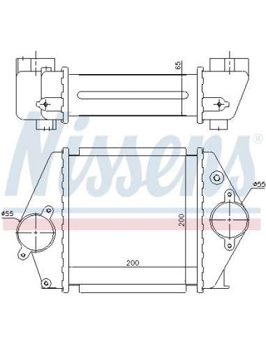 Radiador de aire de admisión Nissens 96570 - NISSENS INTERCOOLER MAZDA 6