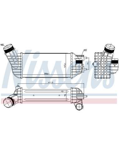 Radiador de aire de admisión Nissens 96573 - NISSENS INTERCOOLER PEUGEOT 3