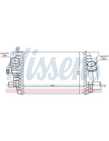 Radiador de aire de admisión Nissens 96574 - NISSENS INTERCOOLER OPEL MERI