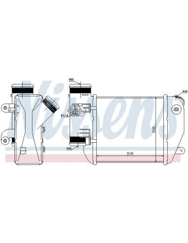 Radiador de aire de admisión Nissens 96576 - NISSENS INTERCOOLER AUDI A 6