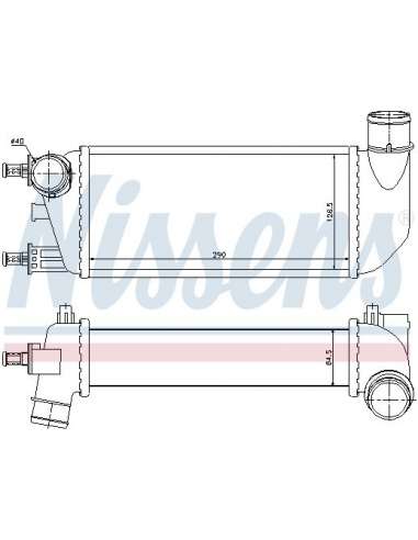 Radiador de aire de admisión Nissens 96577 - NISSENS INTERCOOLER FIAT 500