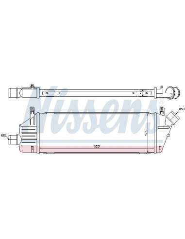 Radiador de aire de admisión Nissens 96578 - NISSENS INTERCOOLER NISSAN MI