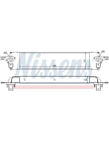 Radiador de aire de admisión Nissens 96582 - NISSENS INTERCOOLER NISSAN X-