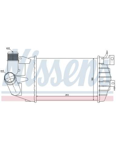 Radiador de aire de admisión Nissens 96587 - NISSENS INTERCOOLER OPEL ZAFI