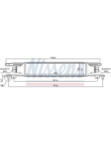 Radiador de aire de admisión Nissens 96589 - NISSENS INTERCOOLER VAUXHALL