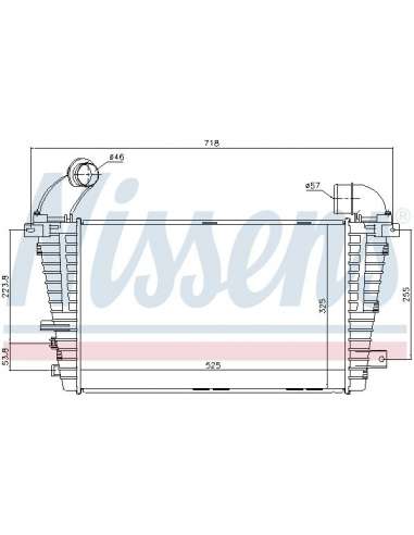 Radiador de aire de admisión Nissens 96590 - NISSENS INTERCOOLER OPEL ASTR