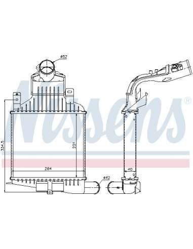 Radiador de aire de admisión Nissens 96591 - NISSENS INTERCOOLER OPEL ASTR