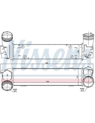 Radiador de aire de admisión Nissens 96595 - NISSENS INTERCOOLER BMW 3 E90