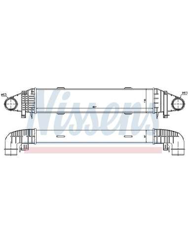 Radiador de aire de admisión Nissens 96596 - NISSENS INTERCOOLER MERCEDES