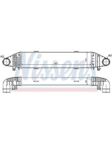 Radiador de aire de admisión Nissens 96597 - NISSENS INTERCOOLER MERCEDES