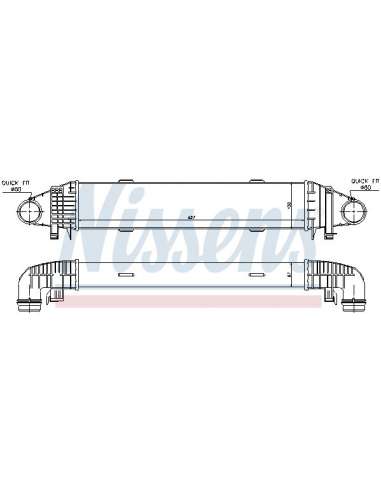 Radiador de aire de admisión Nissens 96598 - NISSENS INTERCOOLER MERCEDES