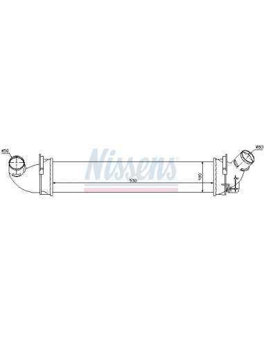 Radiador de aire de admisión Nissens 96602 - NISSENS INTERCOOLER DACIA LOG