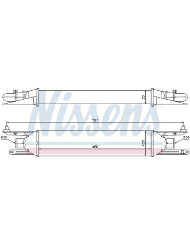 Radiador de aire de admisión Nissens 96604 - NISSENS INTERCOOLER FIAT PUNT