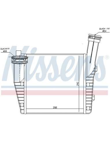 Radiador de aire de admisión Nissens 96611 - NISSENS INTERCOOLER VOLKSWAGE