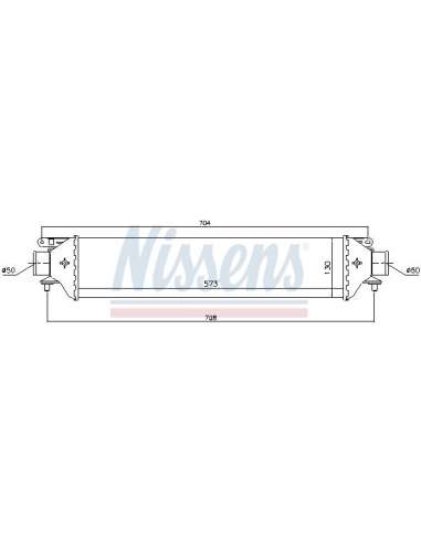 Radiador de aire de admisión Nissens 96615 - NISSENS INTERCOOLER FIAT DOBL