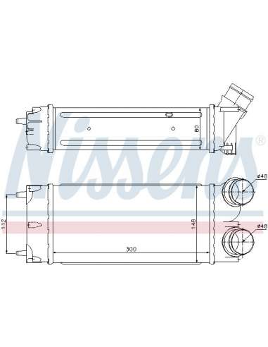 Radiador de aire de admisión Nissens 96627 - NISSENS INTERCOOLER PEUGEOT 3