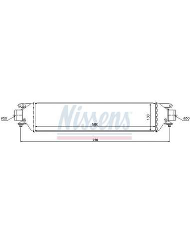 Radiador de aire de admisión Nissens 96630 - NISSENS INTERCOOLER FIAT LINE