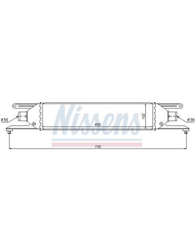 Radiador de aire de admisión Nissens 96631 - NISSENS INTERCOOLER FIAT LINE