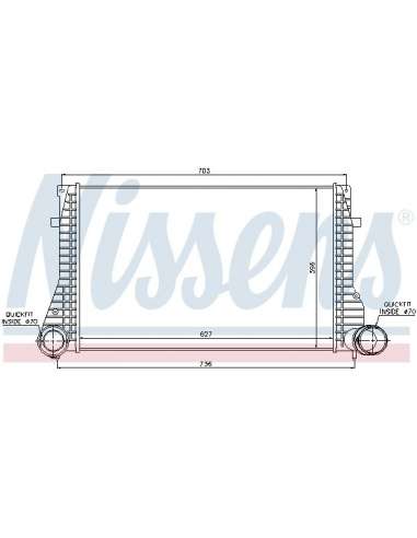 Radiador de aire de admisión Nissens 96633 - NISSENS INTERCOOLER VOLKSWAGE