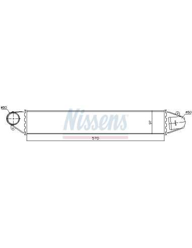 Radiador de aire de admisión Nissens 96634 - NISSENS INTERCOOLER FORD GALA