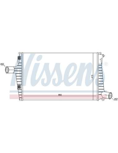 Radiador de aire de admisión Nissens 96635 - NISSENS INTERCOOLER AUDI A 6