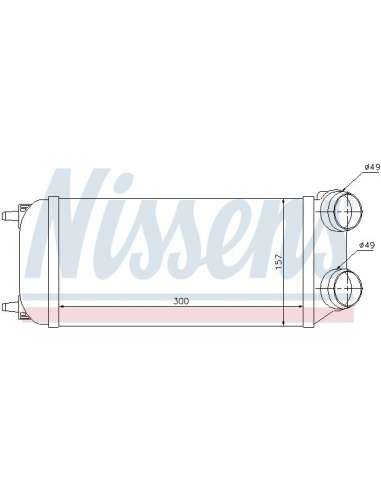 Radiador de aire de admisión Nissens 96638 - NISSENS INTERCOOLER PEUGEOT 2