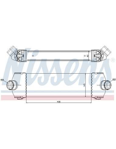 Radiador de aire de admisión Nissens 96641 - NISSENS INTERCOOLER FORD TRAN