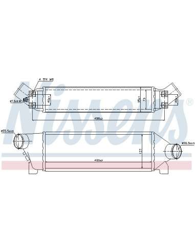 Radiador de aire de admisión Nissens 96642 - NISSENS INTERCOOLER FORD TRAN