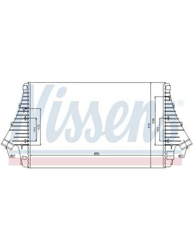 Radiador de aire de admisión Nissens 96647 - NISSENS INTERCOOLER FIAT CROM