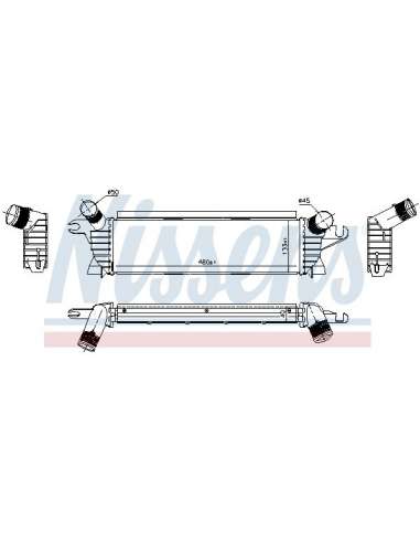 Radiador de aire de admisión Nissens 96648 - NISSENS INTERCOOLER RENAULT K